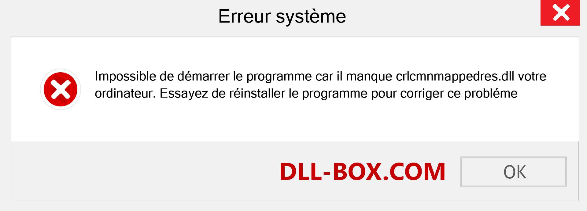 Le fichier crlcmnmappedres.dll est manquant ?. Télécharger pour Windows 7, 8, 10 - Correction de l'erreur manquante crlcmnmappedres dll sur Windows, photos, images